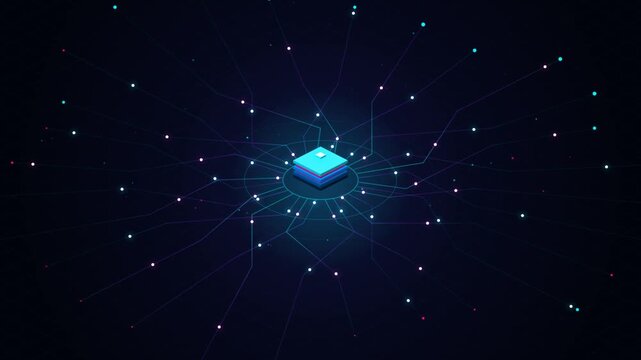 Digital data stream network animation processing data flow server computing information technology b