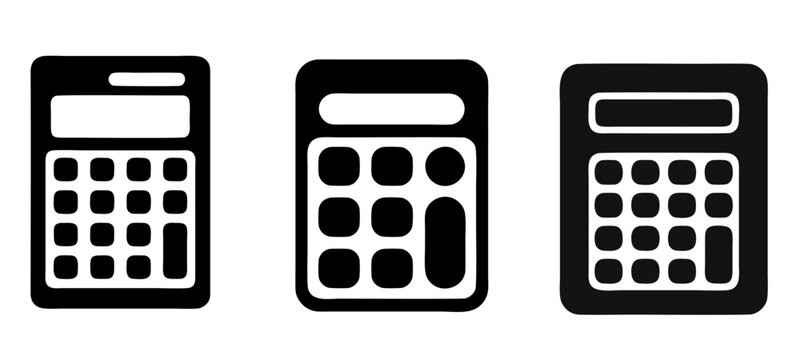 calculator icons set
