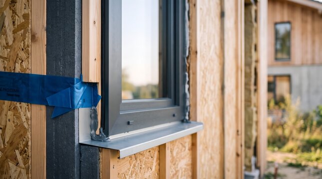 residential window frame thermal bridge mitigation detail for energy efficient building envelope construction