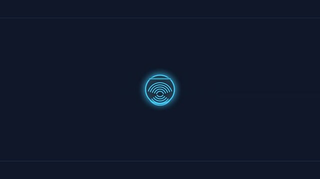 Passwordless Login Cyber Security Concept with Glowing UI Interface