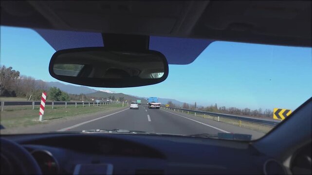 video hyperlapse - timelapse conduciendo carretera ruta 5 sur - Chile