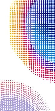 Abstract halftone circle dots on white background, shape, modern