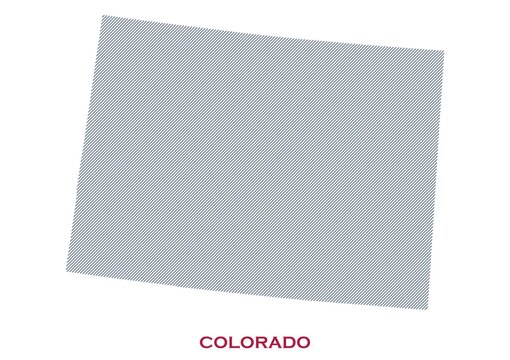 Map of Colorado State, USA