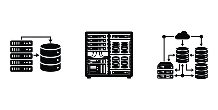 data storage and transfer concepts showing servers databases and cloud integration in a modern tech setup