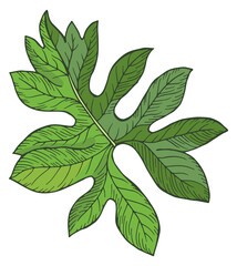 Exotic botany element. Tropical jungle flora icon © ONYXprj