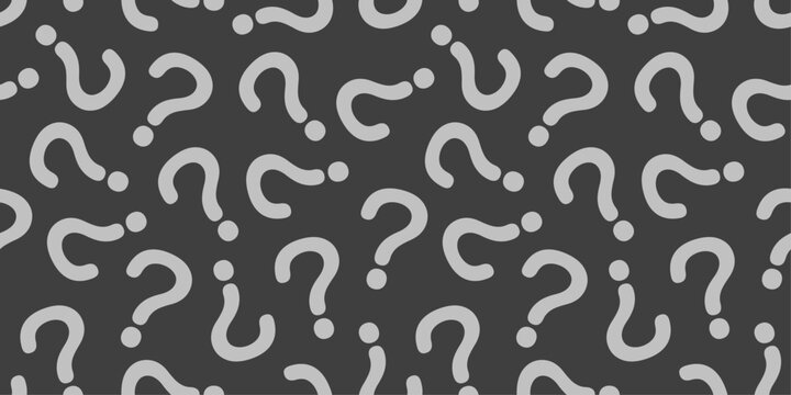 はてなマークのシームレスパターン 疑問符のシンプル総柄背景素材　Question Mark Seamless Pattern Simple Mystery Symbol Background
