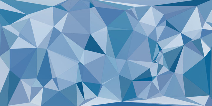Abstract blue sky gradient background with geometric tringular and 3D cube patterns. Simple design graphic for presentation, backdrop, technology business wallpaper templates and artistic textured