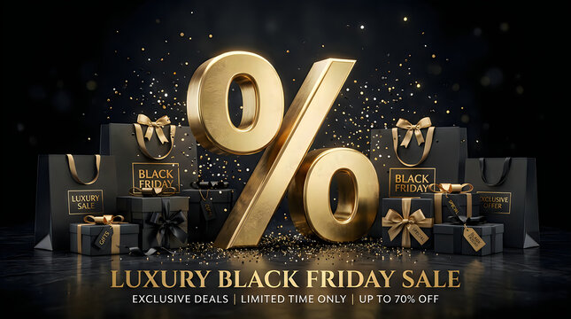 Luxury black friday sale with 70 percent discount