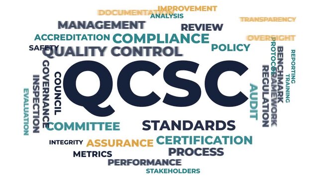 QCSC Quality Control Standards Word Cloud Animation