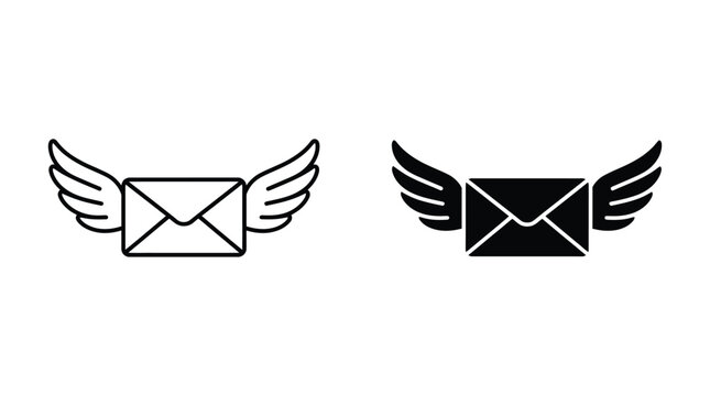 Flying envelope icons vector illustration