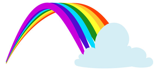 Obraz premium Rainbow ark. Kid colorful symbol. Fairytale icon