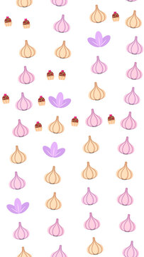 Garlic and Cupcake Pattern