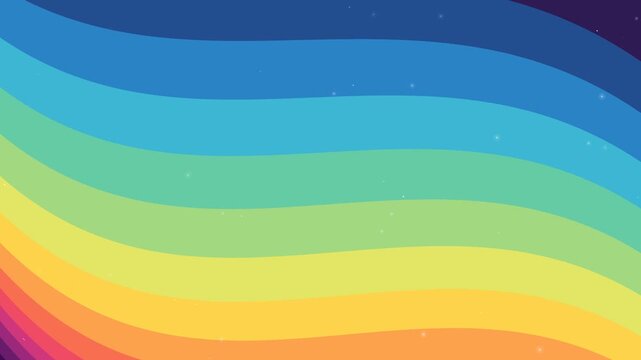 Colorful Wavy Rainbow Background with Subtle Sparkle