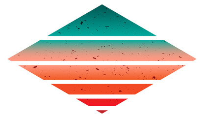 Surf logo in california sunset style. Abstract shape © LadadikArt