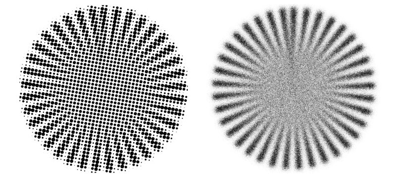 Radial Halftone Starburst and Sunburst Circle Elements Vector Set