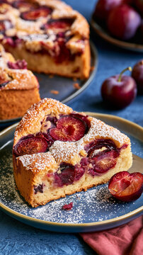 Plum Marzipan Cake