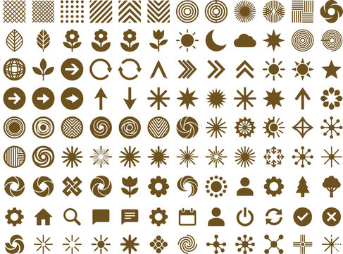 Set of various icons and design elements