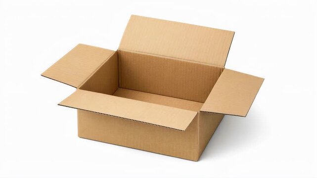 Empty Cardboard Box for Shipping and Delivery