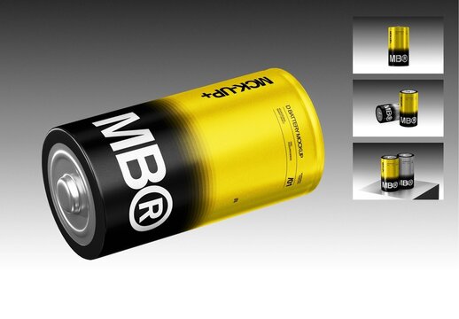 D Battery Mockup