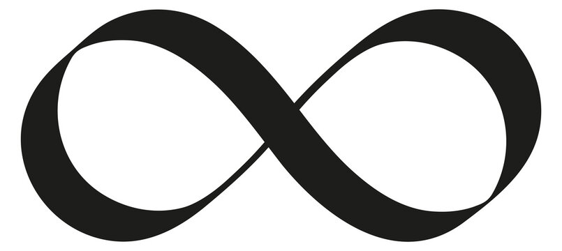 Infinity eight logo. Math symbol. Endless sign