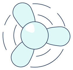 Rotating propeller color icon. air motion symbol © LadadikArt