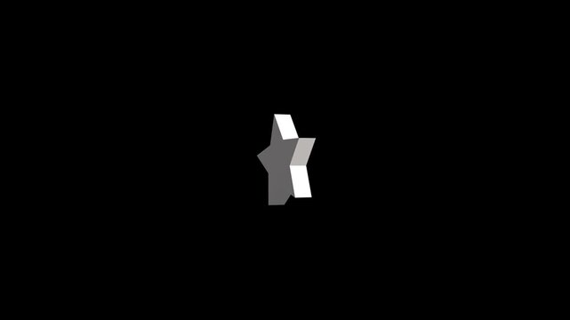 Special with rating star icon animation. Single golden star spinning in a loop with mask. 4k animation