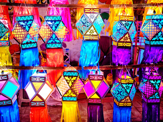 traditional handmade paper diwali lantern © MANISHA