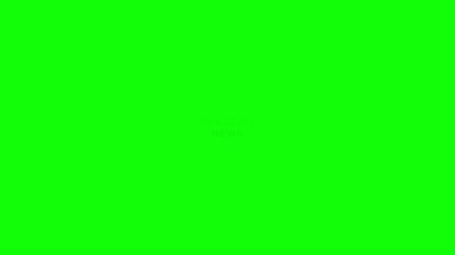 Breaking News Headline Text Animation With Camera Viewfinder Marks on Green Screen Background 4K Motion Graphic Typography Title for Television Broadcast Journalism Vlog and Live Stream Video Opener