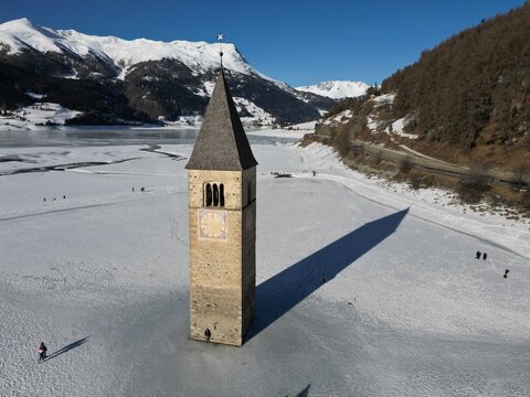 Campanile sommerso di Curon - Trentino Alto Adige - Italia