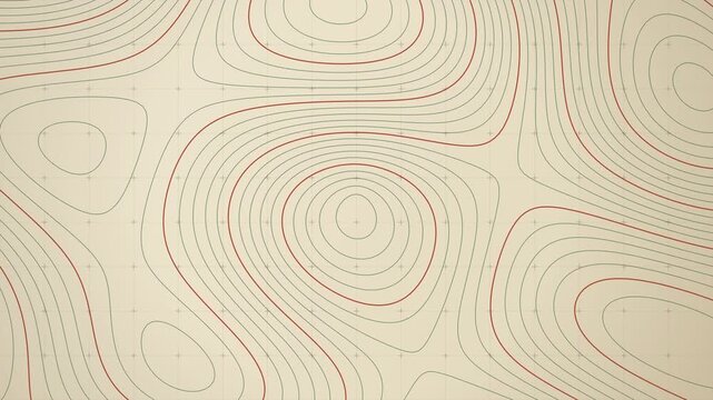 Abstract Topographic Map Design Featuring Concentric Contour Lines Representing Elevation And Geographic Survey Data Patterns