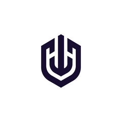 anchor shield letter H logo © noktah