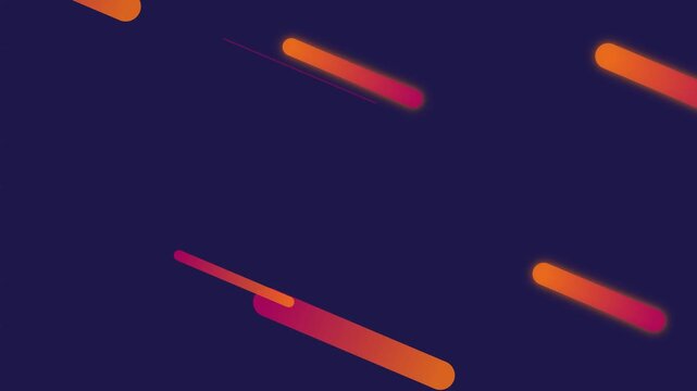 Abstract glowing orange diagonal speed lines motion background loop