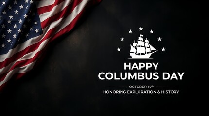 Fototapeta premium Celebrating columbus day with patriotic pride honoring history exploration and the spirit of discovery in america