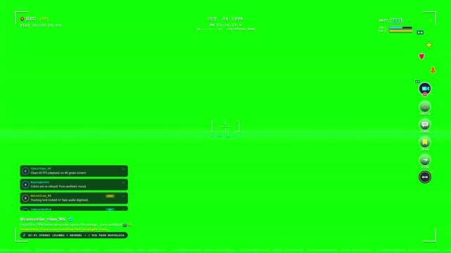 Digital Video Editing Interface Template With Green Screen Background For Professional Creative Projects And Motion Graphics Production