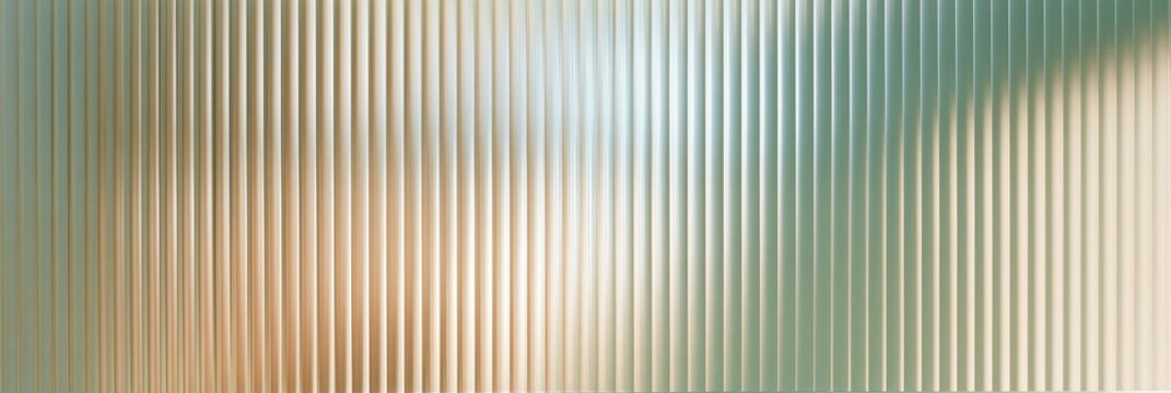 Abstract vertical ribbed glass texture with soft gradient colors