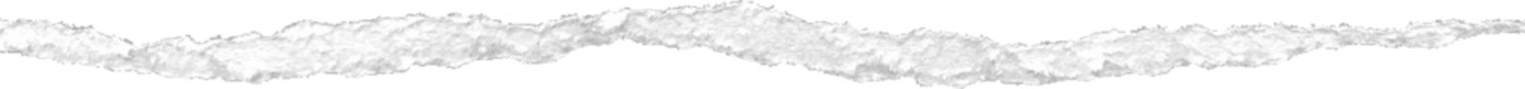 Torn paper edge. Realistic textured ripped edge of paper. Torn strip of white color at transparent background