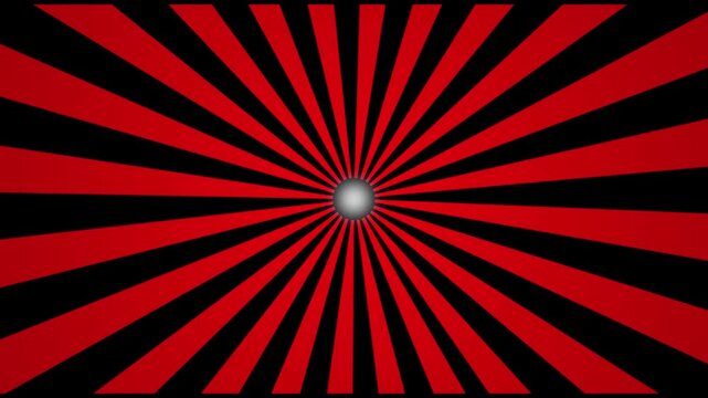 Rotating red sunburst background with radial stripes abstract , animated sunburst motion 4k