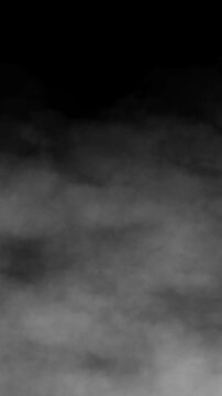 White Smoke and Fog Moving Isolated Animation AlphChannel animation,Halloween and Dark Cloudy Mist Dramatic Videos Overlay Vertical Social Media Motion design element