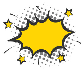 Pop art burst bubble. Graphic comic effect © vectortatu