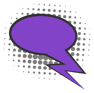 Shout bubble in retro comic style. Loud speech balloon