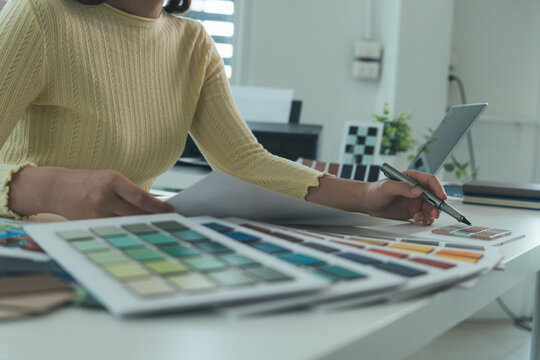 Architect could develop a concept for the design house in modern office.