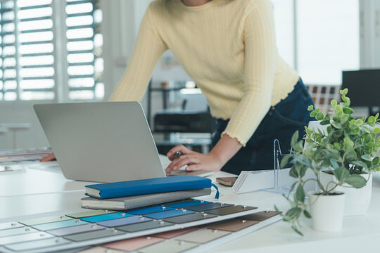 Architect could develop a concept for the design house in modern office.