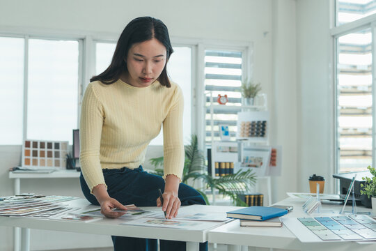 Architect could develop a concept for the design house in modern office.