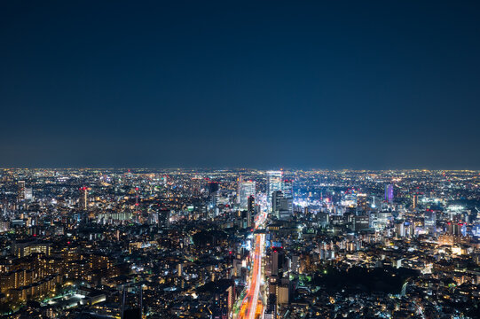 東京都の街並み夜景 都市夜景