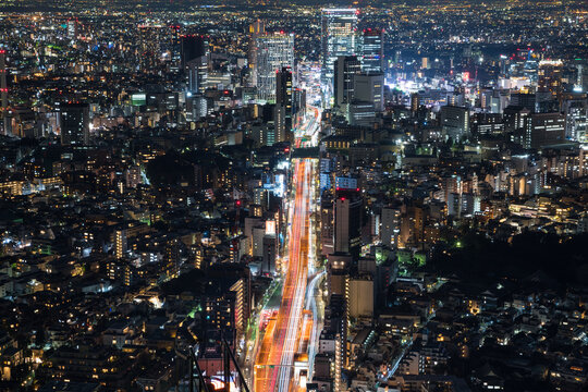 東京都の街並み夜景 都市夜景