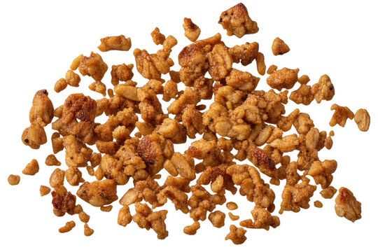 Crumbled tempeh protein scatter Isolated Transparent PNG