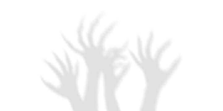 hand shadow, gory zombie long dripping nails PNG
