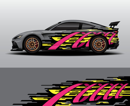 Modern Racing Car Wrap and Automotive Graphic Design