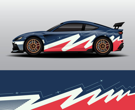 Modern Racing Car Wrap and Automotive Graphic Design
