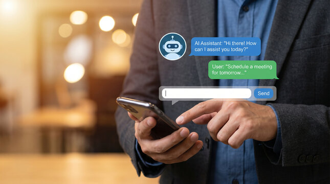 AI Virtual Assistant on Smartphone for Business Communication, Scheduling and Digital Productivity 